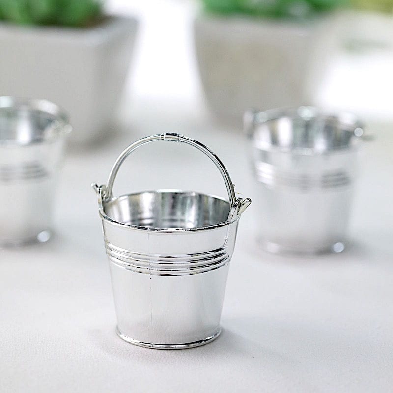 12 pcs 2" Mini Pail Bucket Planter Wedding Party Favor Gift Holders