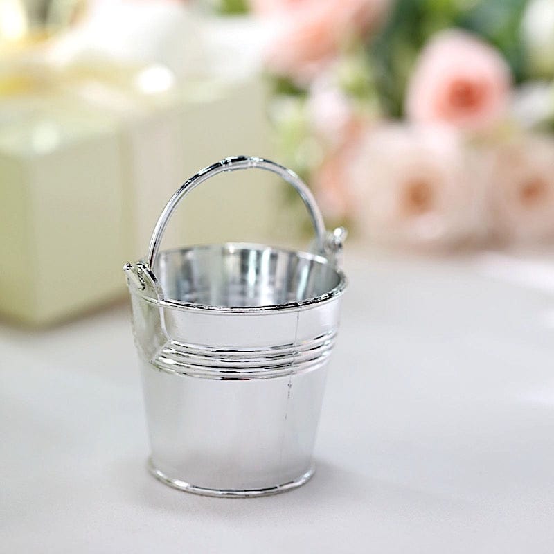 12 pcs 2" Mini Pail Bucket Planter Wedding Party Favor Gift Holders