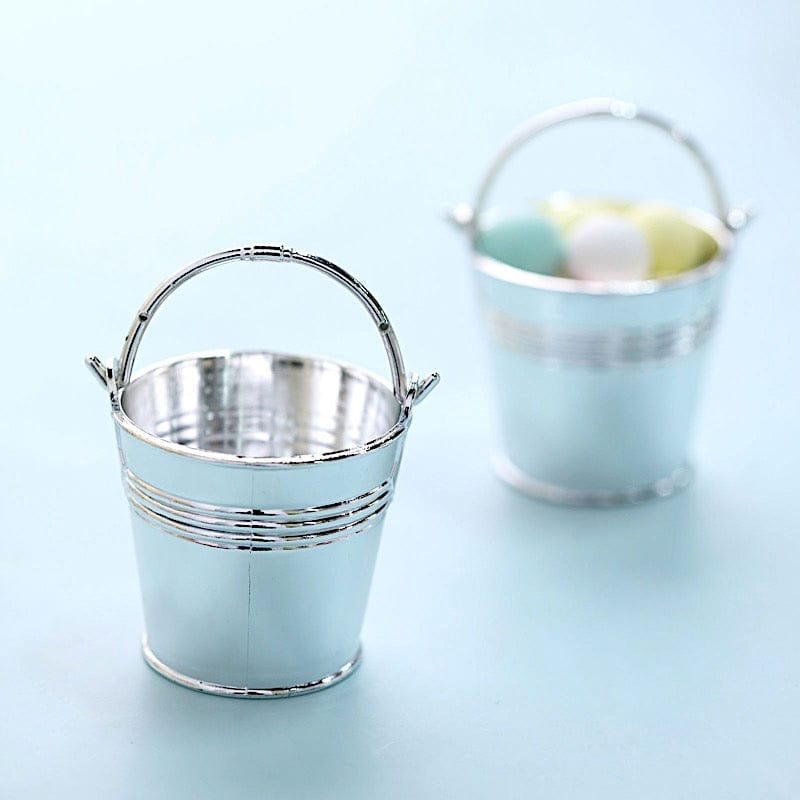 12 pcs 2" Mini Pail Bucket Planter Wedding Party Favor Gift Holders