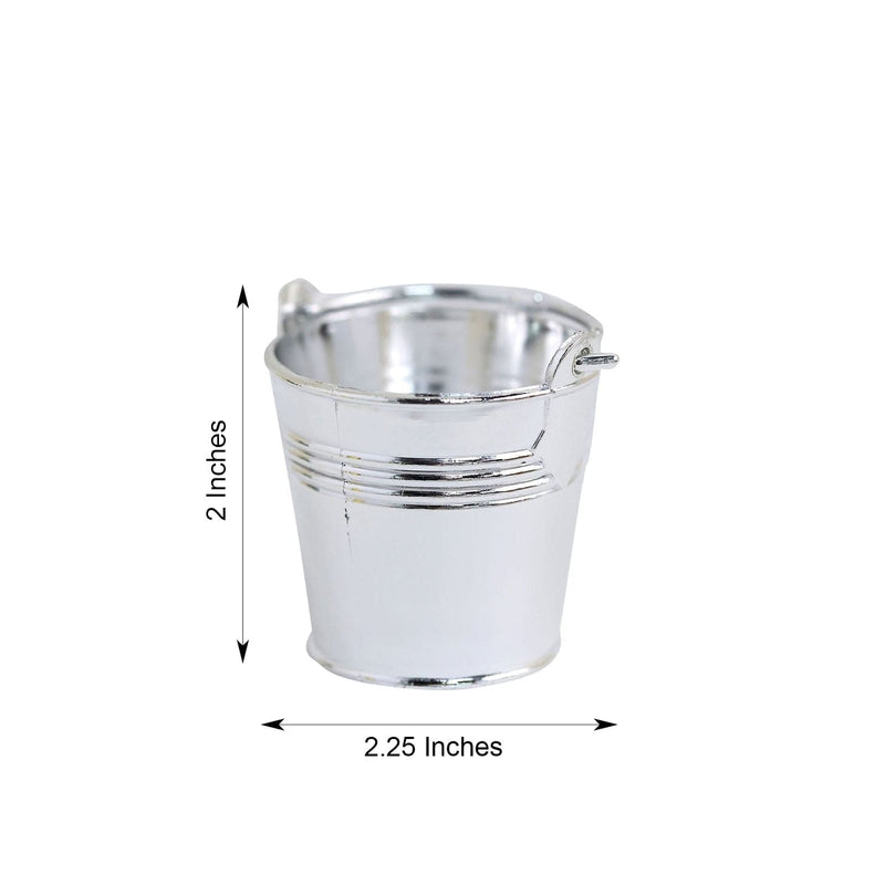 12 pcs 2" Mini Pail Bucket Planter Wedding Party Favor Gift Holders
