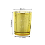 12 pcs 2" Speckled Mercury Glass Votive Candle Holders
