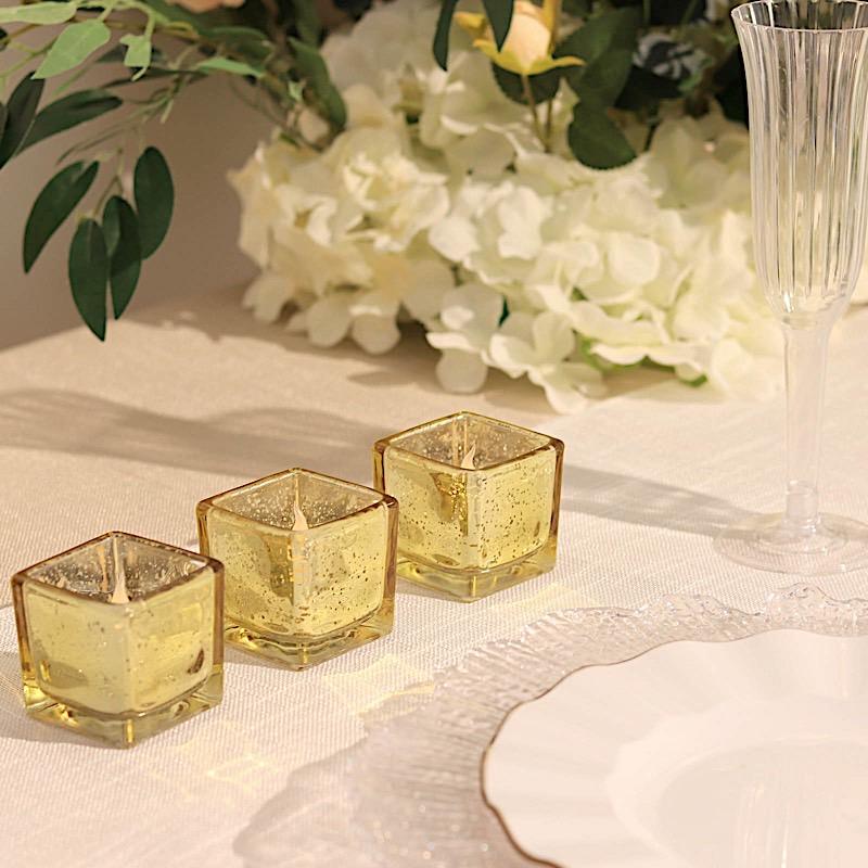 12 pcs 2" Speckled Mercury Glass Votive Candle Holders