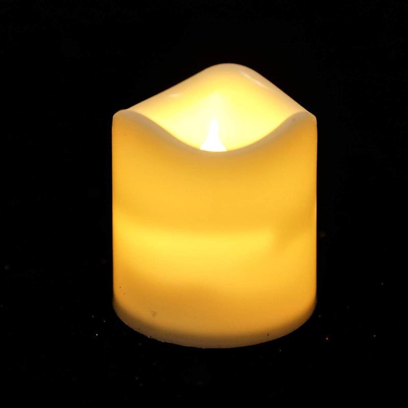 12 pcs 2" tall LED Votive Candles Lights - White LED_CAND_VT002_WHT