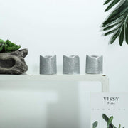 12 pcs 2" tall LED Votive Glittered Candles Lights
