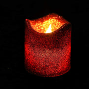 12 pcs 2" tall LED Votive Glittered Candles Lights