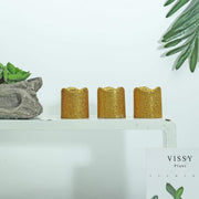 12 pcs 2" tall LED Votive Glittered Candles Lights