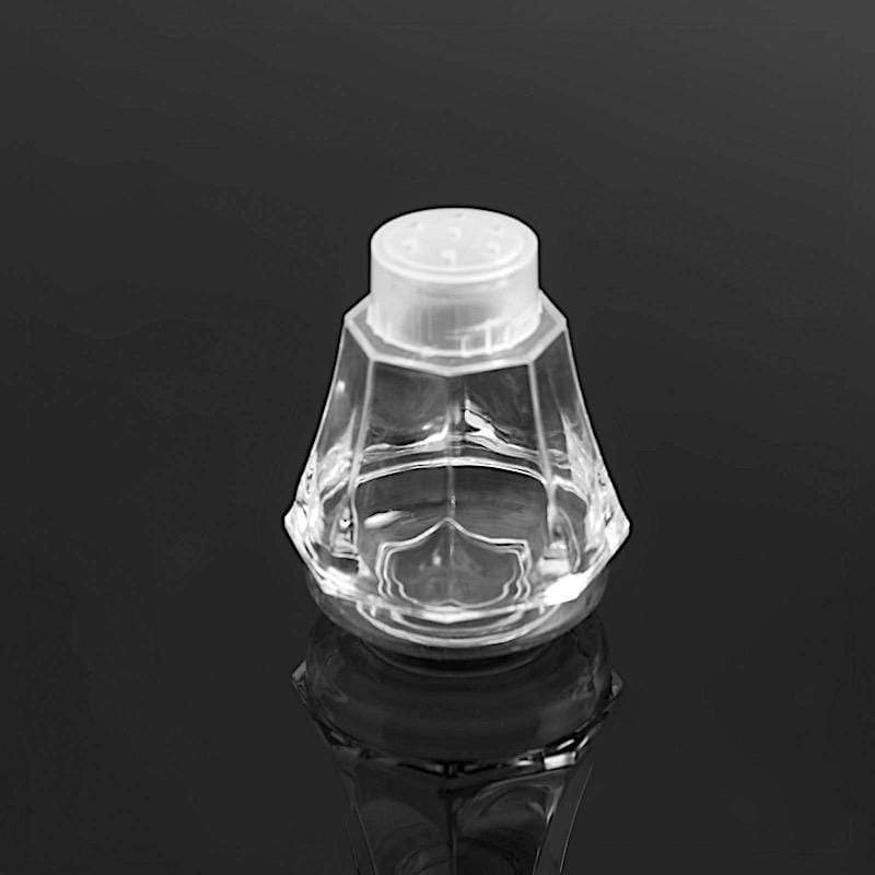 12 pcs 2" tall Plastic Salt and Pepper Holders Condiments Containers - Clear PLTC_SNP_CLR
