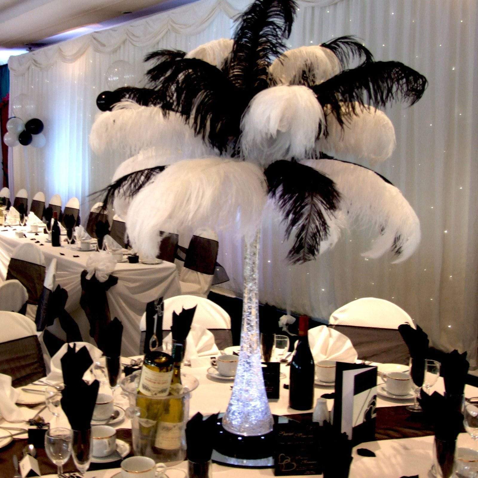 12 pcs 24"-26" long Genuine Ostrich Feathers for Centerpieces