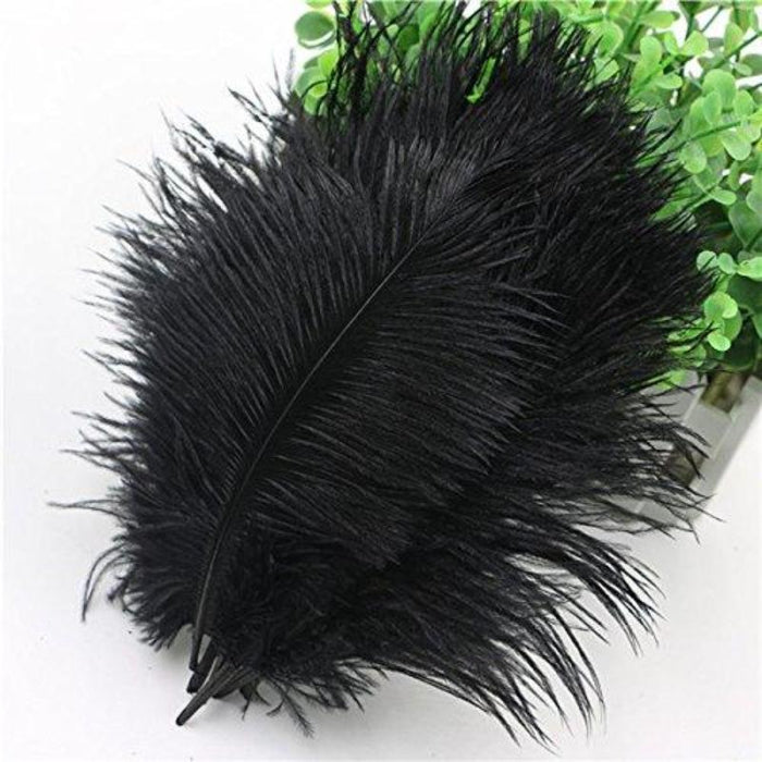 White Natural Plume Ostrich Feathers Centerpiece - 24-26