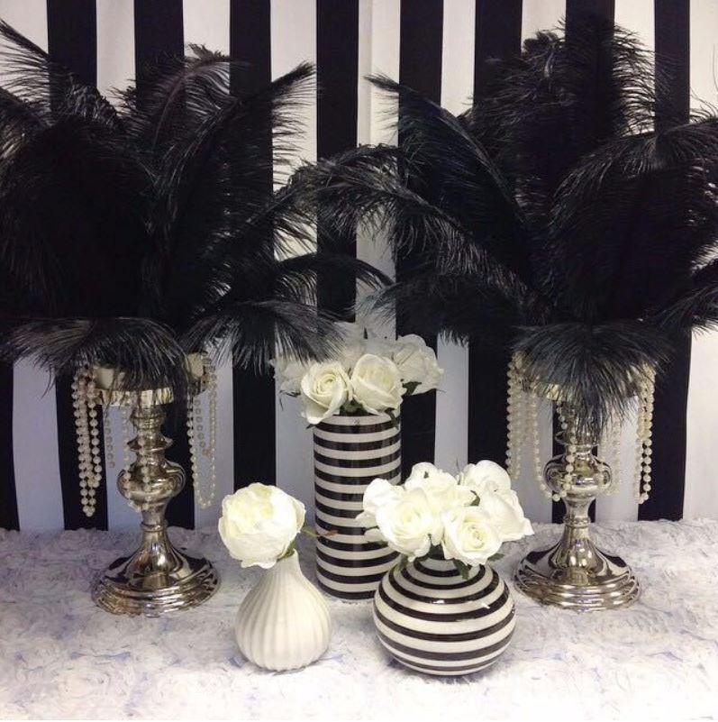 12 pcs 24"-26" long Genuine Ostrich Feathers for Centerpieces