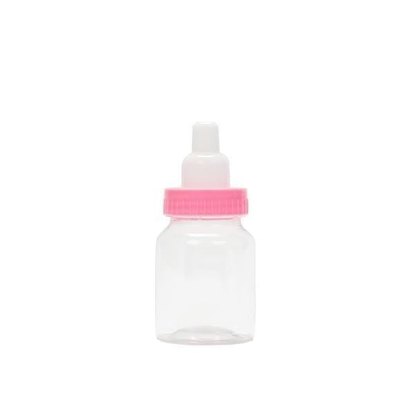 12 pcs 3.5" tall Mini Baby Bottles Favor Holders PLTC_FIL_B001_PINK