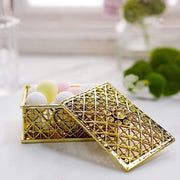 12 pcs 3" long Metallic Mini Rectangular Treasure Boxes Favor Holders