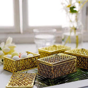 12 pcs 3" long Metallic Mini Rectangular Treasure Boxes Favor Holders