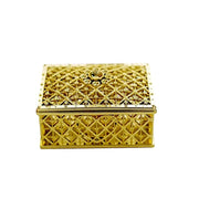 12 pcs 3" long Metallic Mini Rectangular Treasure Boxes Favor Holders PLTC_FIL_009_GOLD