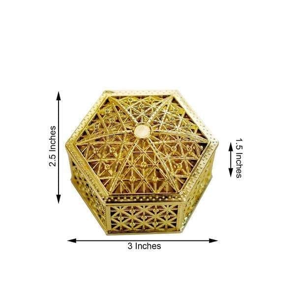 12 pcs 3" Mini Hexagon Treasure Boxes Favor Holders