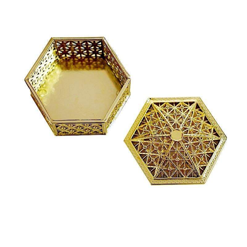 12 pcs 3" Mini Hexagon Treasure Boxes Favor Holders