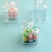 12 pcs 3" Mini Square with Bow Favor Gift Boxes - Clear