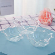 12 pcs 3 oz. Clear Round Waved Dessert Bowls - Single Serving Bowls - Disposable Tableware PLST_CUP12_CLR