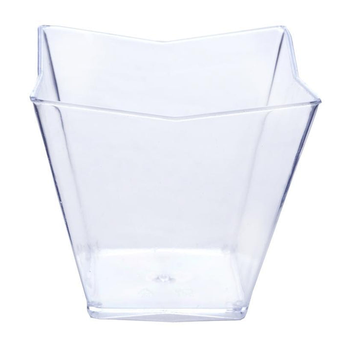 12 pcs 3 oz. Clear Square Dessert Cups - Single Serving Cups - Disposable Tableware PLST_CUP08_CLR