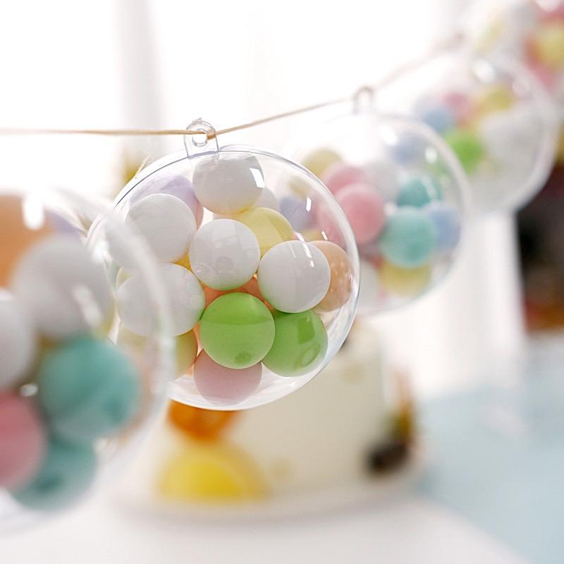 12 pcs 3" Round Mini Ornament Balls Favor Holders - Clear PLTC_FIL_006_L_CLR