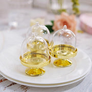 12 pcs 3" tall Mini Cake Stands with Dome Favor Holders