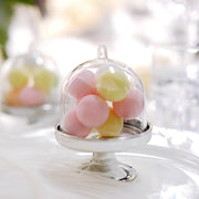 12 pcs 3" tall Mini Cake Stands with Dome Favor Holders