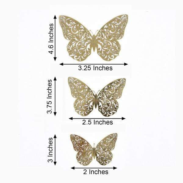 12 pcs 3D Butterfly Wall Decals Removable DIY Stickers