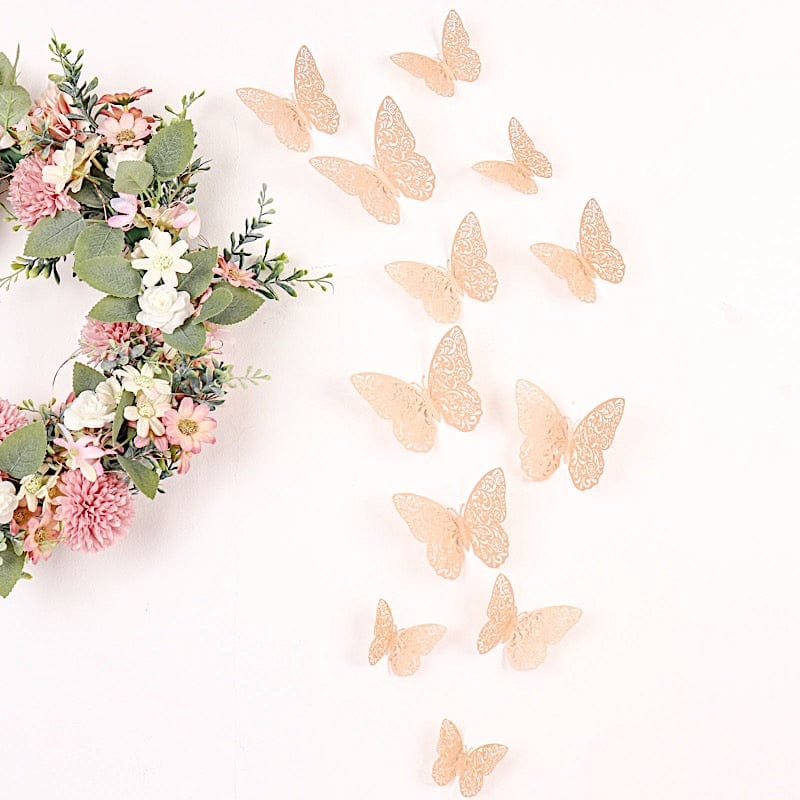 12 pcs 3D Butterfly Wall Decals Removable DIY Stickers