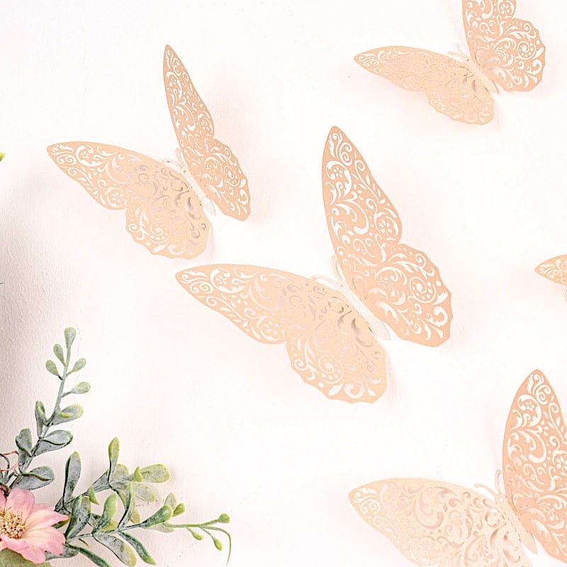 12 pcs 3D Butterfly Wall Decals Removable DIY Stickers