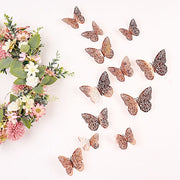 12 pcs 3D Butterfly Wall Decals Removable DIY Stickers