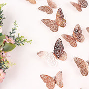 12 pcs 3D Butterfly Wall Decals Removable DIY Stickers