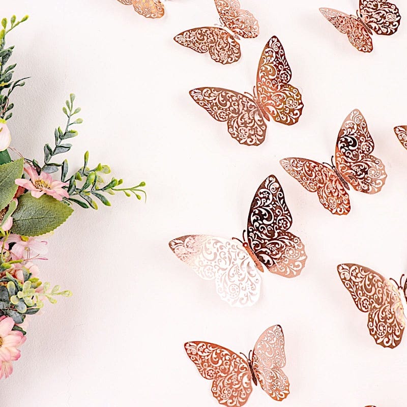 12 pcs 3D Butterfly Wall Decals Removable DIY Stickers