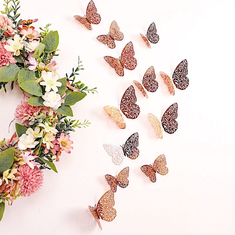 12 pcs 3D Butterfly Wall Decals Removable DIY Stickers