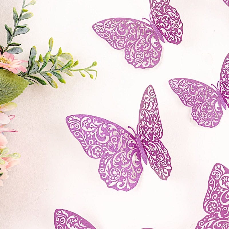12 pcs 3D Butterfly Wall Decals Removable DIY Stickers