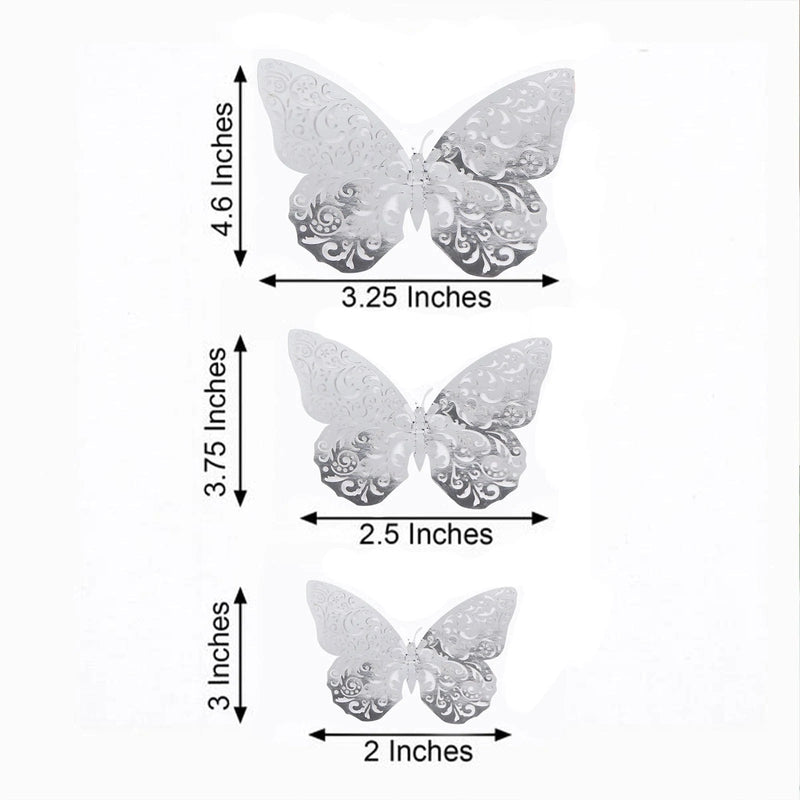 12 pcs 3D Butterfly Wall Decals Removable DIY Stickers