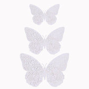 12 pcs 3D Butterfly Wall Decals Removable DIY Stickers CONF_BUT03_WHT