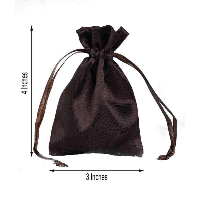 12 pcs 3x4" Satin Bags with Pull String