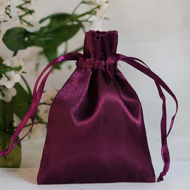12 pcs 3x4" Satin Bags with Pull String
