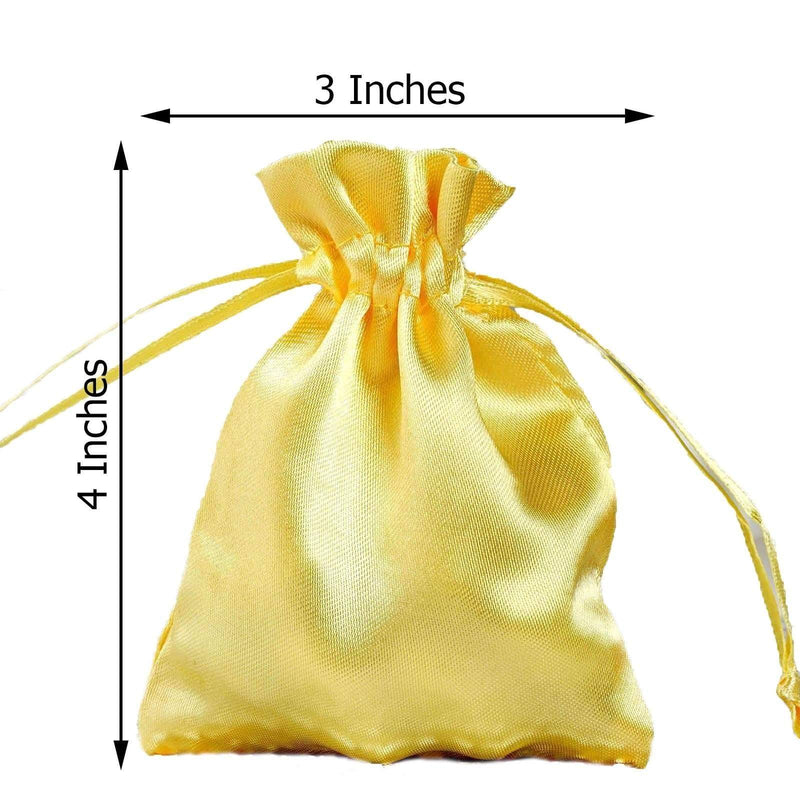 12 pcs 3x4" Satin Bags with Pull String