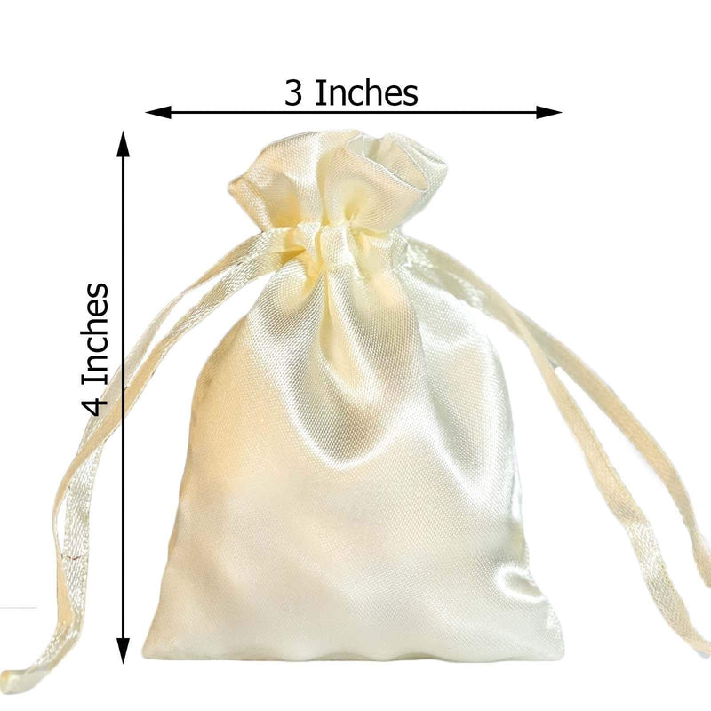 12 pcs 3x4" Satin Bags with Pull String