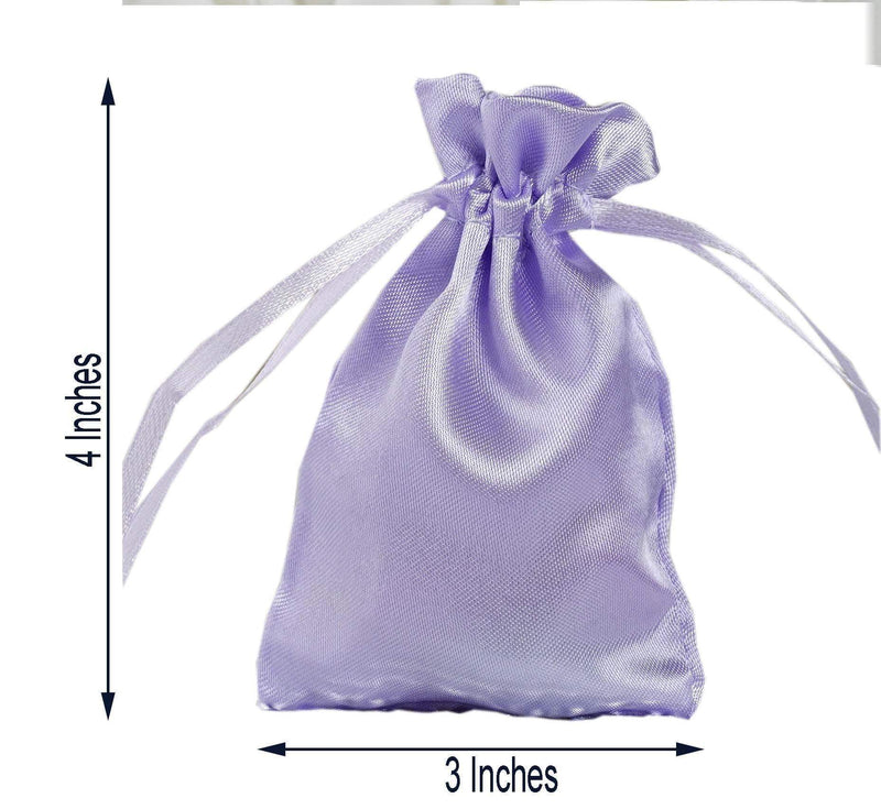 12 pcs 3x4" Satin Bags with Pull String