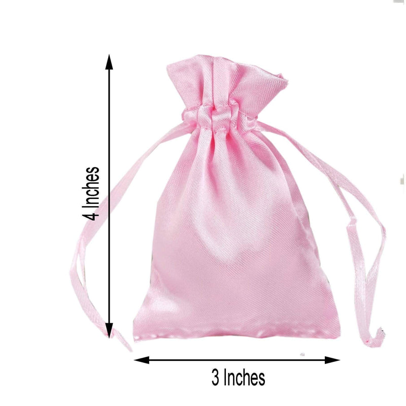 12 pcs 3x4" Satin Bags with Pull String