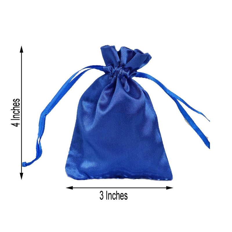 12 pcs 3x4" Satin Bags with Pull String