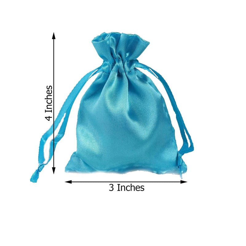 12 pcs 3x4" Satin Bags with Pull String