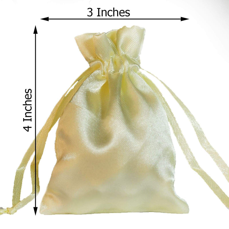 12 pcs 3x4" Satin Bags with Pull String