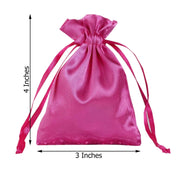12 pcs 3x4" Satin Bags with Pull String