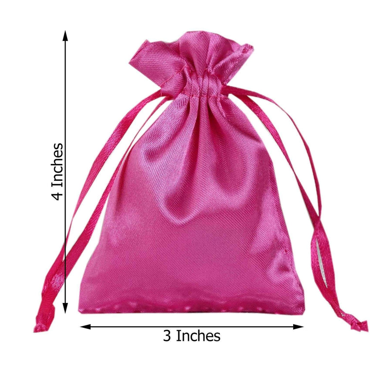 12 pcs 3x4" Satin Bags with Pull String