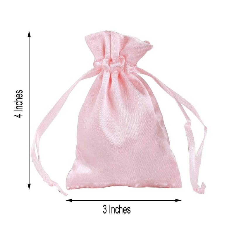 12 pcs 3x4" Satin Bags with Pull String