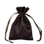 12 pcs 3x4" Satin Bags with Pull String BAG_SB_3x4_CHOC