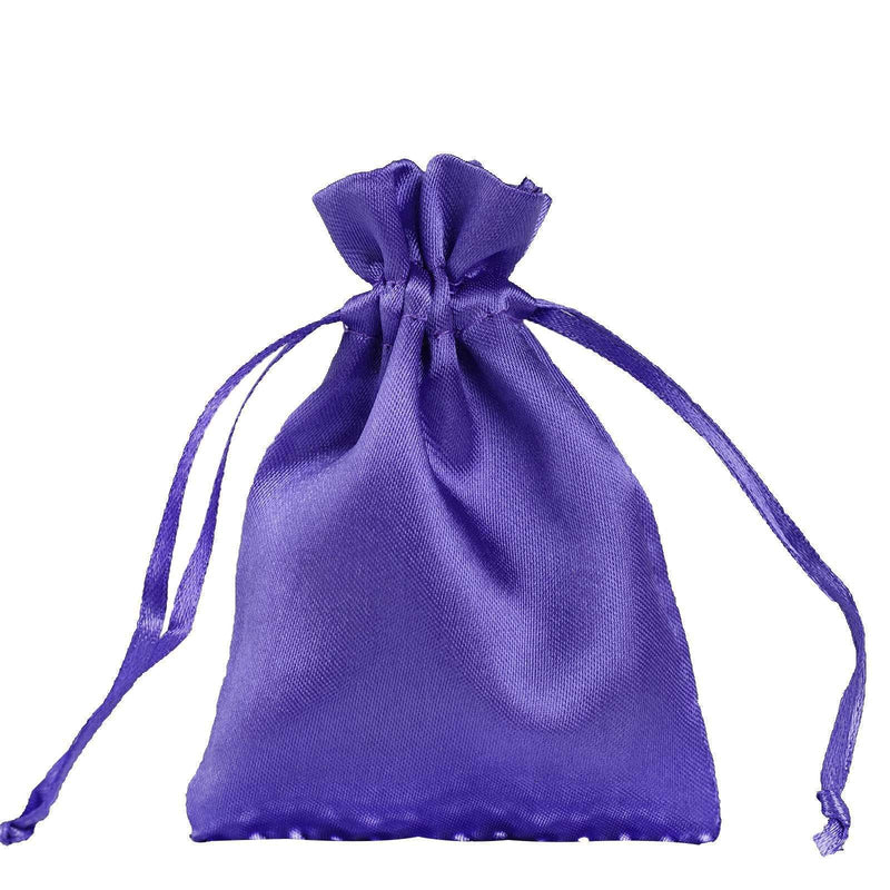 12 pcs 3x4" Satin Bags with Pull String BAG_SB_3x4_PURP